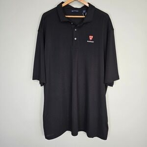 Cutter & Buck Harvard Polo Mens 2XT Black Embroidered Ivy League Preppy